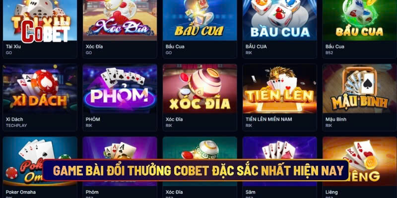 Kho Trò Chơi Đặc Sắc Tại Game Bài Đổi Thưởng Cobet